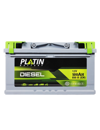 Автомобільний акумулятор PLATIN Silver Diesel 100Ah 850A R+ (правий +) MF LB4