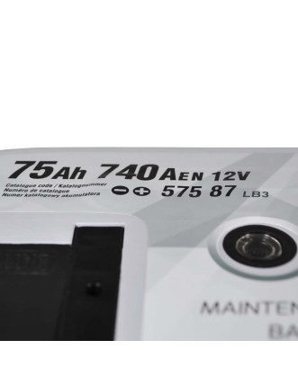 Автомобільний акумулятор SZNAJDER Silver 75Ah 740A R+ (правий +) LB3 (h=175)