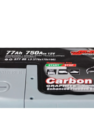 Автомобільний акумулятор SZNAJDER Carbon Start Stop EFB 77Ah 750A R+ (правий +) L3