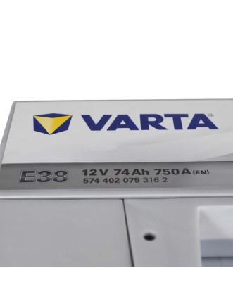 Автомобільний акумулятор VARTA Silver Dynamic 74Ah 750А R+ (правий +) E38
