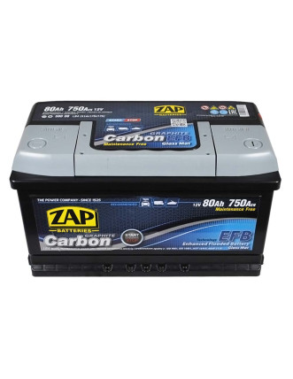 Автомобільний акумулятор ZAP Carbon Start Stop 80Аh 750А R+ (правий +)