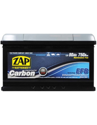 Автомобільний акумулятор ZAP Carbon Start Stop 80Аh 750А R+ (правий +)