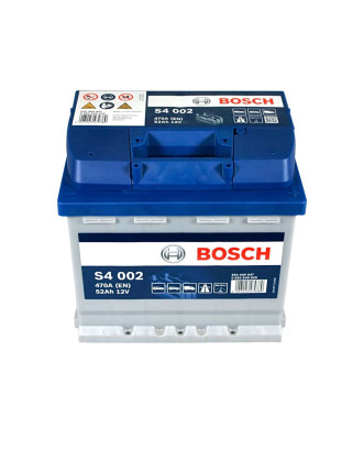 Автомобільний акумулятор BOSCH 52Ah 470A R+ (правий +) (S40 020)