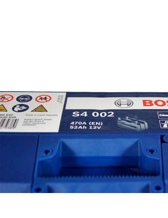 Автомобільний акумулятор BOSCH 52Ah 470A R+ (правий +) (S40 020)