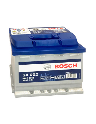 Автомобільний акумулятор BOSCH 52Ah 470A R+ (правий +) (S40 020)