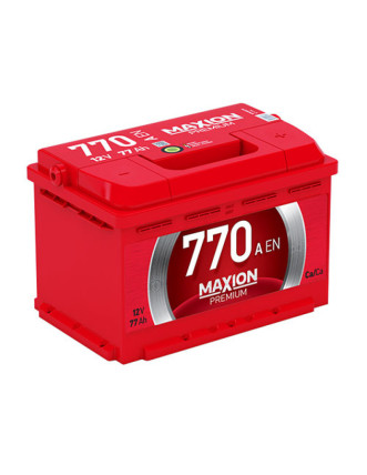 Автомобільний акумулятор MAXION Premium 77Аh 770A R+ (правий +)