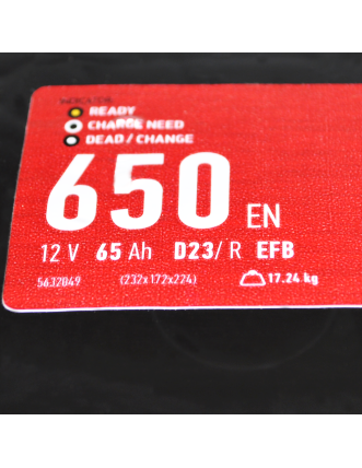Автомобільний акумулятор MAXION EFB Asia 65Ah 650A R+ (правий +) SMF D23