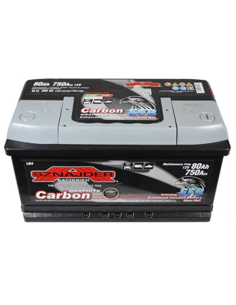 Автомобільний акумулятор SZNAJDER Carbon Start Stop EFB 80Аh 750А R+ (правий +) 580 08
