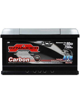 Автомобільний акумулятор SZNAJDER Carbon Start Stop EFB 80Аh 750А R+ (правий +) 580 08