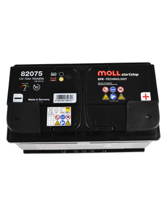 Автомобільний акумулятор MOLL EFB (Lb4) 75Ah 760A R+