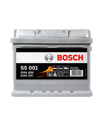 Автомобільний акумулятор BOSCH 52Ah 520A R+ (правий +) S50 010