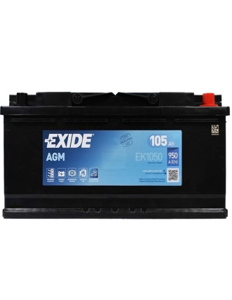 Автомобільний акумулятор EXIDE Start-Stop AGM 105Аh 950A R+ (правий +) EK1050