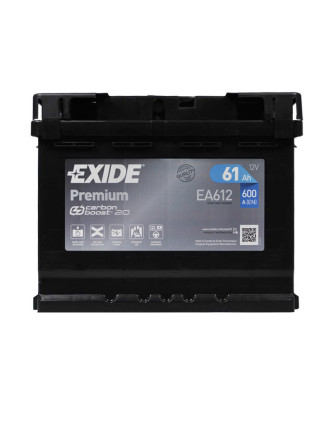 Автомобільний акумулятор EXIDE Premium (EA612) 61Аh 600Ah R+ h=175