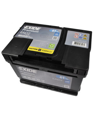Автомобільний акумулятор EXIDE Premium (EA612) 61Аh 600Ah R+ h=175