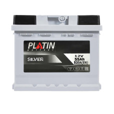 Автомобільний акумулятор PLATIN Silver 55Ah 520A R+ (правий +) MF LB1