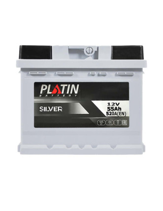 Автомобільний акумулятор PLATIN Silver 55Ah 520A R+ (правий +) MF LB1