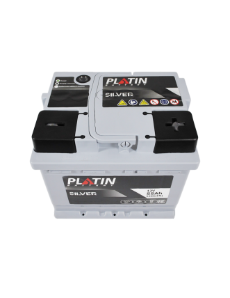 Автомобільний акумулятор PLATIN Silver 55Ah 520A R+ (правий +) MF LB1