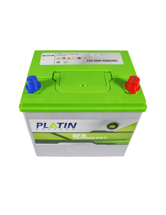 Автомобільний акумулятор PLATIN EFB Asia 65Ah 650A R+ (правий +) SMF D23