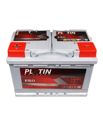 Автомобільний акумулятор PLATIN Pro 75Ah 720A L+ (лівий +) MF (L3)