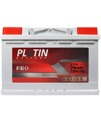 Автомобільний акумулятор PLATIN Pro 75Ah 720A L+ (лівий +) MF (L3)