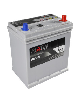 Автомобільний акумулятор PLATIN Silver Asia SMF (NS40) 42Ah 370A R+