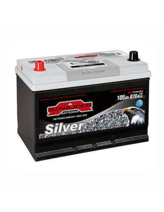 Автомобільний акумулятор SZNAJDER Silver Calcium Asia 105Аh 870А L+ (лівий +) 605 A1