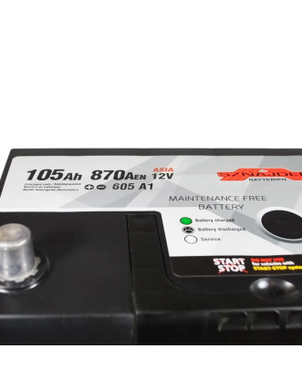 Автомобільний акумулятор SZNAJDER Silver Calcium Asia 105Аh 870А L+ (лівий +) 605 A1