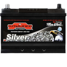 Автомобільний акумулятор SZNAJDER Silver Calcium Asia 105Аh 870А L+ (лівий +) 605 A1