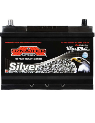 Автомобільний акумулятор SZNAJDER Silver Calcium Asia 105Аh 870А L+ (лівий +) 605 A1