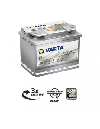 Автомобільний акумулятор VARTA Silver Dynamic AGM 60Ah 680А R+ (правий +) D52