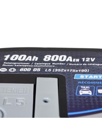 Автомобільний акумулятор ZAP Carbon EFB 100Аh 800А R+ (правий +) 600 05