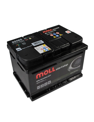 Автомобільний акумулятор MOLL EFB (L2B) 65Ah 680A R+ (правий +)