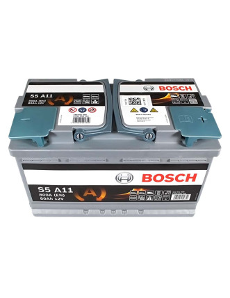 Автомобільний акумулятор BOSCH AGM 80Ah 800A R+ (правий +) S5A 110