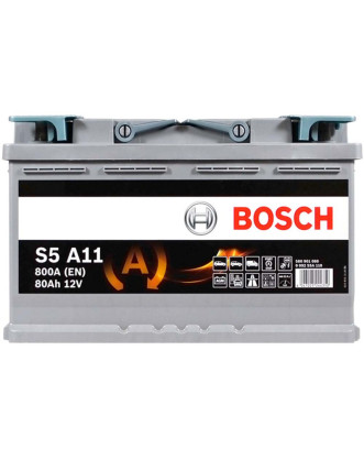 Автомобільний акумулятор BOSCH AGM 80Ah 800A R+ (правий +) S5A 110