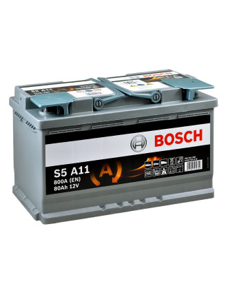 Автомобільний акумулятор BOSCH AGM 80Ah 800A R+ (правий +) S5A 110