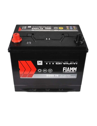 Автомобільний акумулятор FIAMM Titanium Black Asia 75Аh 640А L+ (лівий +) D26