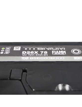 Автомобільний акумулятор FIAMM Titanium Black Asia 75Аh 640А L+ (лівий +) D26