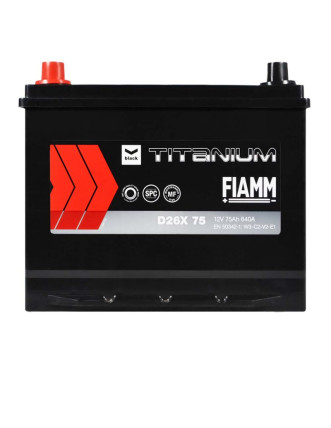 Автомобільний акумулятор FIAMM Titanium Black Asia 75Аh 640А L+ (лівий +) D26