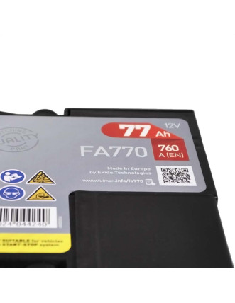 Автомобільний акумулятор FULMEN Formula Xtreme 77Ah 760A R+ (правий +) L3 (FA770)