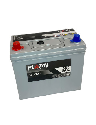 Автомобільний акумулятор PLATIN Silver Asia 55Ah 520A L+ (лівий +) SMF