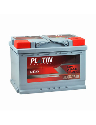 Автомобільний акумулятор PLATIN Pro 75Ah 720A R+ (правий +) MF