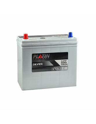 Автомобільний акумулятор PLATIN Silver Asia 55Ah 520A L+ (лівий +) SMF