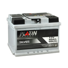 Автомобільний акумулятор PLATIN Silver 60Ah 600A R+ (правий +) MF