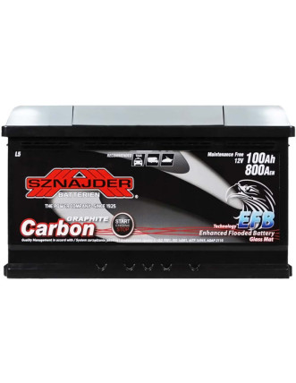 Автомобільний акумулятор SZNAJDER Carbon Start Stop EFB 100Ah 800A R+ (правий +) L5