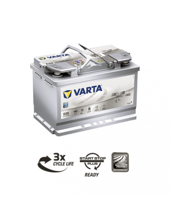 Автомобільний акумулятор VARTA Silver Dynamic AGM 70Ah 760А R+ (правий +) E39