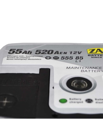 Автомобільний акумулятор ZAP Silver 55Ah 520A L+ (правий +) L1 (555 85)