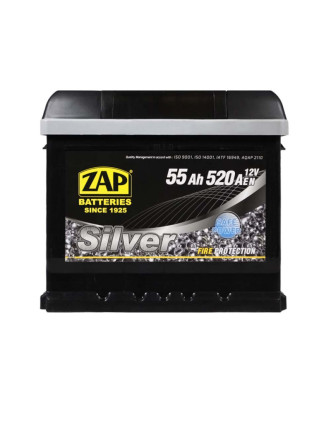 Автомобільний акумулятор ZAP Silver 55Ah 520A L+ (правий +) L1 (555 85)