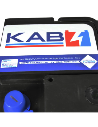 Автомобільний акумулятор KAB Blue SMF (L3) 75Ah 720A R+