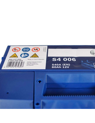 Автомобільний акумулятор BOSCH 60Ah 540A L+ (лівий +) S40 060