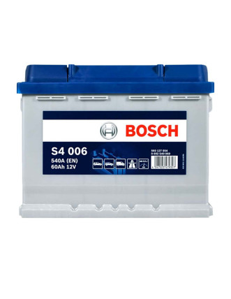 Автомобільний акумулятор BOSCH 60Ah 540A L+ (лівий +) S40 060